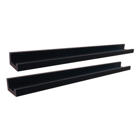 Kit 2 Prateleira Porta Quadros Retratos Fotos Temperos Livros e Enfeites Cor:Preto