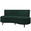 Ver imagem 1 de Sofá 2 Lugares para Sala Living 135cm Pés Palito Korah K04 Veludo Verde - Mpozenato