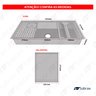 Cuba Pia de Cozinha Gourmet com Módulos Porta Pratos Copos Talheres Saladeira Inox 304 Tubrax - 11