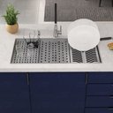 Ver imagem 5 de Cuba Pia de Cozinha Gourmet com Módulos Porta Pratos Copos Talheres Saladeira Inox 304 Tubrax