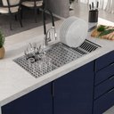 Ver imagem 1 de Cuba Pia de Cozinha Gourmet com Módulos Porta Pratos Copos Talheres Saladeira Inox 304 Tubrax