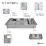 Cuba Pia de Cozinha Gourmet com Módulos Porta Pratos Copos Talheres Saladeira Inox 304 Tubrax - 10