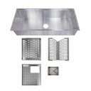 Ver imagem 4 de Cuba Pia de Cozinha Gourmet com Módulos Porta Pratos Copos Talheres Saladeira Inox 304 Tubrax