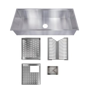 Cuba Pia de Cozinha Gourmet com Módulos Porta Pratos Copos Talheres Saladeira Inox 304 Tubrax