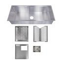 Ver imagem 4 de Cuba Pia de Cozinha Gourmet com Módulos Porta Pratos Copos Talheres Saladeira Inox 304 Tubrax
