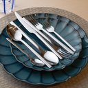 Ver imagem 2 de Faqueiro Firenze 54 Peças Aço Inox Wolff Mesa Posta Elegante Jogo de Talheres