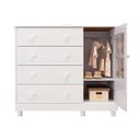 Ver imagem 3 de Cômoda Infantil Elô 1 Porta 4 Gavetas 100% Mdf 4463 Branco Brilho - Móveis Peroba