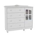 Ver imagem 2 de Cômoda Infantil Elô 1 Porta 4 Gavetas 100% Mdf 4463 Branco Brilho - Móveis Peroba