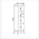 Ver imagem 2 de Cristaleira 1 Porta de Vidro com Pés de Madeira Maciça 0809 Malta Genialflex