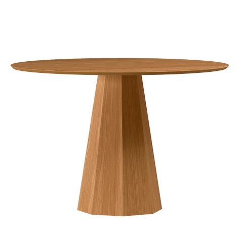 Mesa de Jantar Redonda para 4 Lugares Tampo em Mdf 1,17m Isis Ypê - New Ceval