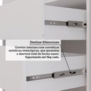 Ver imagem 6 de Guarda-Roupa Casal 6 Portas 3 Gavetas Kit 4 Espelhos e 8 Pés 199cm 100% MDF Clara Branco