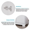 Ver mais imagens de Guarda-Roupa Casal 6 Portas 3 Gavetas Kit 4 Espelhos e 8 Pés 199cm 100% MDF Clara Branco