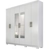 Guarda-Roupa Casal 6 Portas 3 Gavetas Kit 4 Espelhos e 8 Pés 199cm 100% MDF Clara - 4