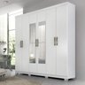 Guarda-Roupa Casal 6 Portas 3 Gavetas Kit 4 Espelhos e 8 Pés 199cm 100% MDF Clara - 2