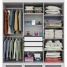 Guarda-Roupa Casal 6 Portas 3 Gavetas Kit 4 Espelhos e 8 Pés 199cm 100% MDF Clara - 3