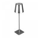Ver imagem 2 de Luminária de Mesa Led 3 Tons Usb Elegance Prateada Metal