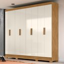 Ver imagem 2 de Guarda Roupa Casal 8 Portas 4 Gavetas 236cm Ágata M07 Freijó/off White - Mpozenato