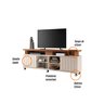 Rack Bancada 1,80m Briz para TV 70" Cor Off White e Nature HB Móveis - 2