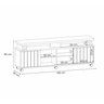 Rack Bancada 1,80m Briz para TV 70" Cor Off White e Nature HB Móveis - 5