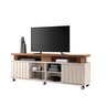 Rack Bancada 1,80m Briz para TV 70" Cor Off White e Nature HB Móveis - 6