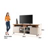 Rack Bancada 1,80m Briz para TV 70" Cor Off White e Nature HB Móveis - 3