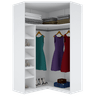MÓDULO CLOSET 2,00A CANTO + SAPATEIRA E CABIDEIRO M254.B MUNDI MOVEIS - 1