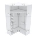 Ver imagem 4 de MÓDULO CLOSET 2,00A CANTO + SAPATEIRA E CABIDEIRO M254.B MUNDI MOVEIS