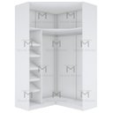 Ver imagem 3 de MÓDULO CLOSET 2,00A CANTO + SAPATEIRA E CABIDEIRO M254.B MUNDI MOVEIS