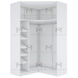 MÓDULO CLOSET 2,00A CANTO + SAPATEIRA E CABIDEIRO M254.B MUNDI MOVEIS - 3