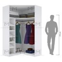 Ver imagem 6 de MÓDULO CLOSET 2,00A CANTO + SAPATEIRA E CABIDEIRO M254.B MUNDI MOVEIS