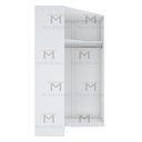 Ver imagem 7 de MÓDULO CLOSET 2,00A CANTO + SAPATEIRA E CABIDEIRO M254.B MUNDI MOVEIS