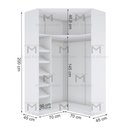 Ver imagem 5 de MÓDULO CLOSET 2,00A CANTO + SAPATEIRA E CABIDEIRO M254.B MUNDI MOVEIS