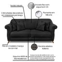 Ver imagem 5 de Kit Poltrona E Sofá 2 Lugares 1,60m Veludo Preto