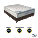 Ver imagem 3 de Cama Box Bipartido Casal Marrom e Colchão Freedom Molas Ensacadas Ortobom