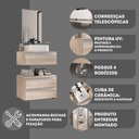 Ver imagem 5 de Conjunto Gabinete Banheiro Creta 60cm (gabinete+espelheira+cuba) Madeirado Inteiro