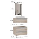 Ver imagem 2 de Conjunto Gabinete Banheiro Creta 60cm (gabinete+espelheira+cuba) Madeirado Inteiro
