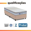 Ver imagem 3 de Cama Box com Colchão Solteiro Guarda Costas Lyon Pillow Top Espuma D33 Branco Bege Probel 88cm