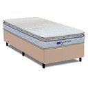Ver imagem 1 de Cama Box com Colchão Solteiro Guarda Costas Lyon Pillow Top Espuma D33 Branco Bege Probel 88cm