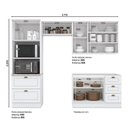Ver imagem 3 de Cozinha Modulada Americana 4 Peças Branco Hp - Henn