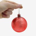 Ver imagem 3 de Kit 48 Bolas Enfeite Natalino Árvore Natal 70mm Vermelho