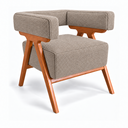 Ver imagem 4 de Poltrona Decorativa Mirela Bouclé Confortável Sala e Quarto:Cappuccino