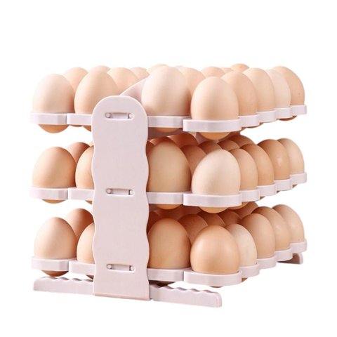 Suporte Porta Ovos 60 Ovos 3 Andares Geladeira Armario Organizador Guarda Ovo Mesa Bancada Cozinha R