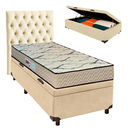 Ver imagem 1 de Kit Cama Box Bau + Cabeceira + Colchão Solteiro D33 - Maxsono - Paropas