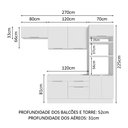 Ver imagem 4 de Armário de Cozinha Completa 270cm Branco Stella Madesa 10
