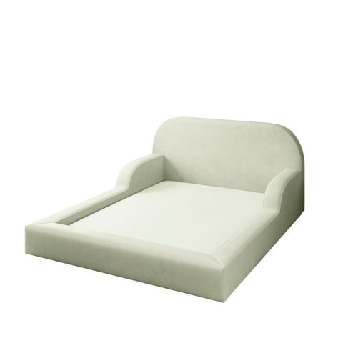 Cama Colchão Casal Montessoriana Infantil Proteção Lateral Bege
