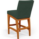 Ver mais imagens de Kit 05 Banquetas Baixa Cozinha Bancada Bar Sala Jantar Fixa Mila L02 Suede Verde Musgo - Lyam Decor 