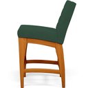 Ver imagem 7 de Kit 05 Banquetas Baixa Cozinha Bancada Bar Sala Jantar Fixa Mila L02 Suede Verde Musgo - Lyam Decor 