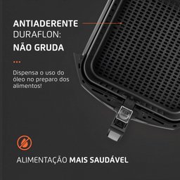 Fritadeira Elétrica sem Óleo Air Fryer Mondial Afn-80-bi o 8l 1900w Preto/inox 127v - 6