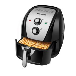 Fritadeira Elétrica sem Óleo Air Fryer Mondial Afn-80-bi o 8l 1900w Preto/inox 127v