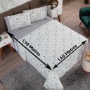 Ver imagem 4 de Jogo Lençol Queen Micropercal 457209/prata 04 Peças